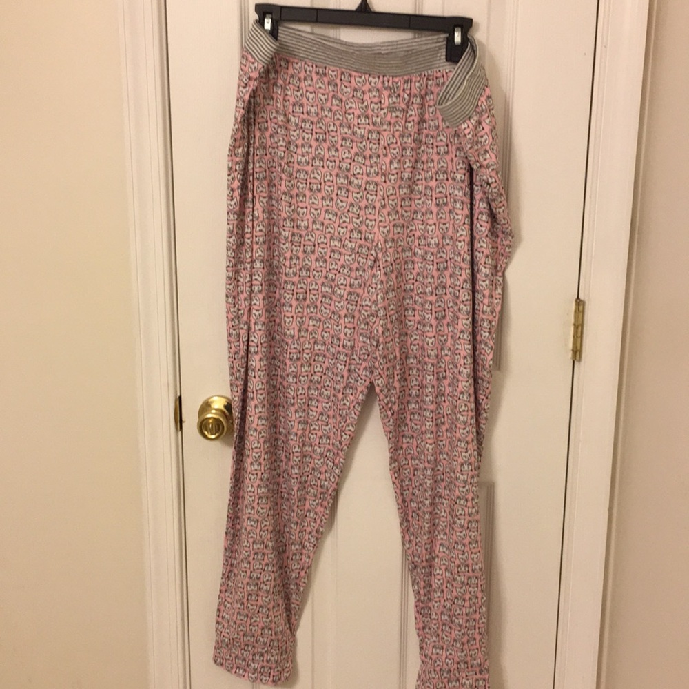 Cuddl Duds kitty cat pajama pants